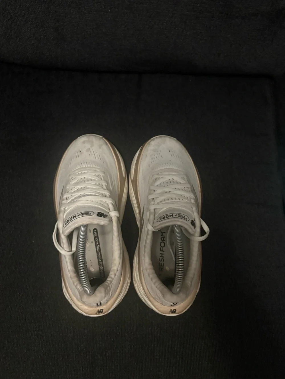 New Balance Fresh Foam X More v5 Running White Gold (WMORLW5) Women's size 7.5
